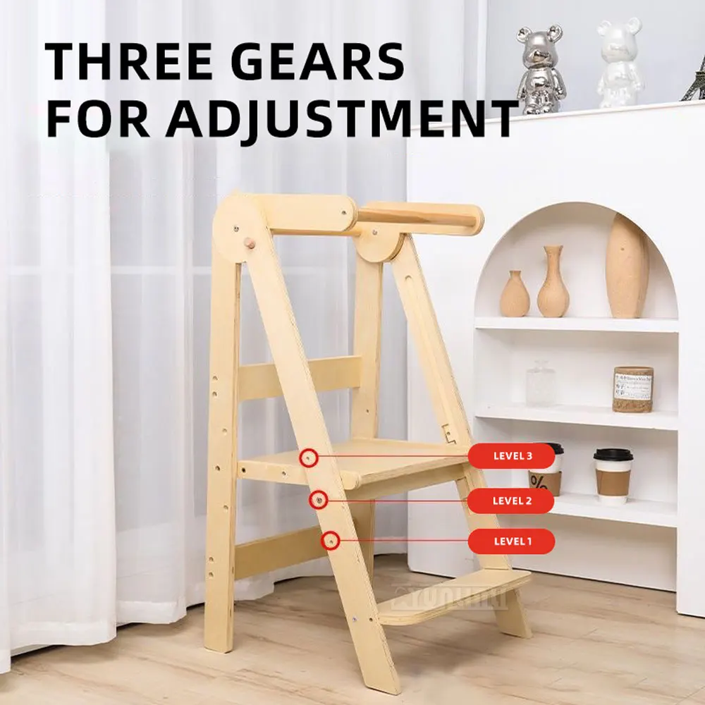 foldable Baby Montessori learning tower, children's wash basin stool, armrest stool, hand washing step stool