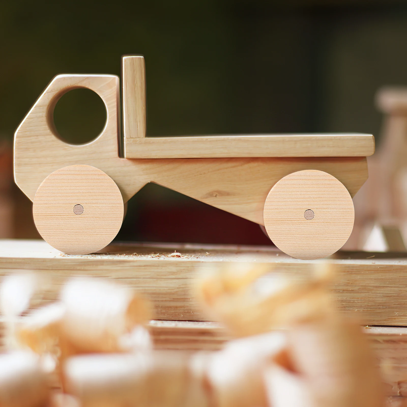 

1 set 45mm 35mm 28mm Wooden Wheel Set Craft Wheels Unfinished Sticks DIY Kit Kids Adults Party Decoration Woodcraft for Painting