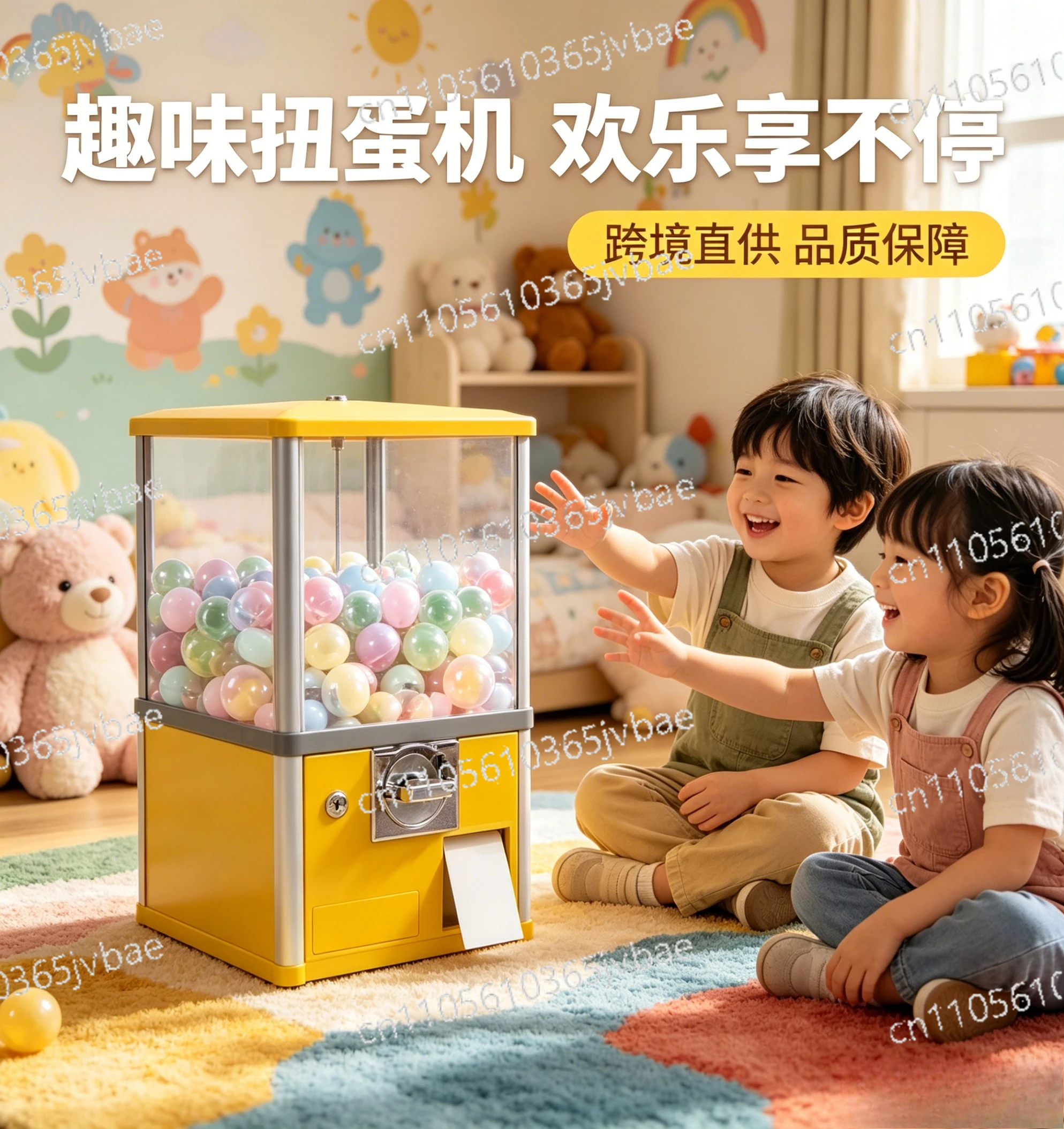 Candy Machine Dispensers, Automatic Egg-twisting Vending Machines, Metal and ABS Structures, Small Ornaments