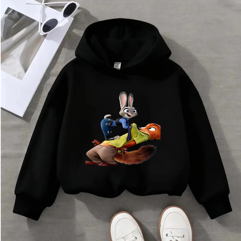 ديزني زوتوبيا جودي هوبس نيك وايلد للجنسين هوديي للأطفال البالغين عارضة البلوز الكرتون فيلم الأزياء السترة #2