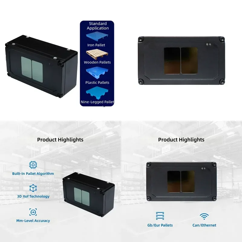 3D ITOF Industrial AGV Forklift 3d Vision Sensor Visual Sensor agv Ambient Light Industrial for