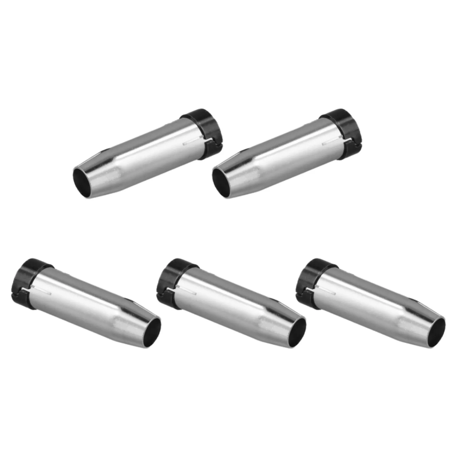 5pcs Nozzle Set Silver Gas Nozzle Replacement 5-Piece Set Compact Size Easy To Install High Temperature Resistant