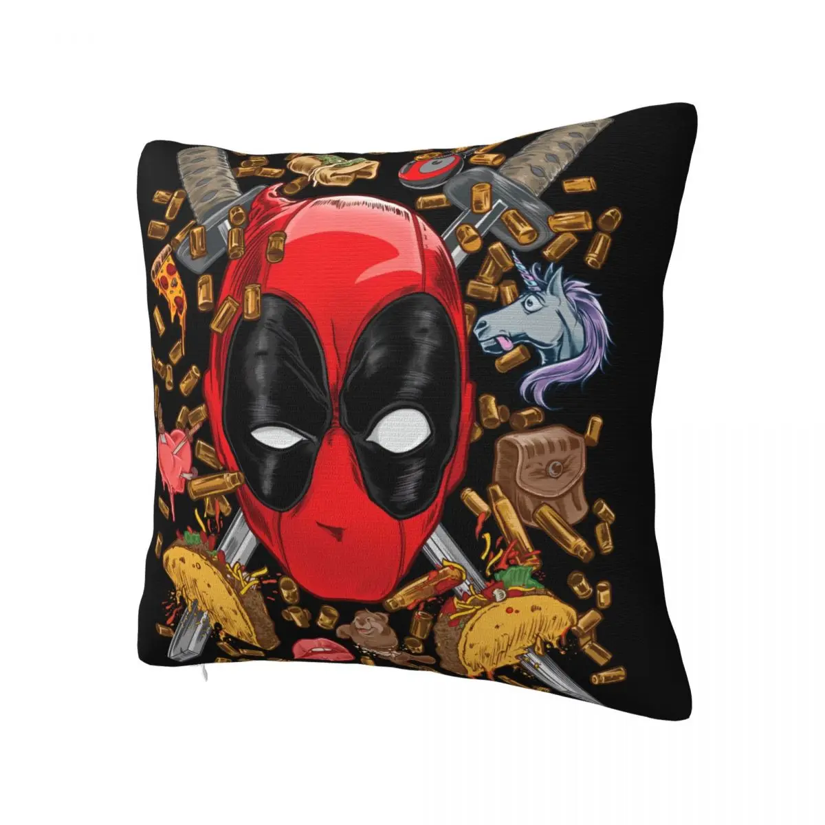 Deadpool & Wolverine Cartoon Pillow Case Fantasy Comic Fashion Pillow Cover Soft Cushion Cover Pillowcases For Living Room Chair