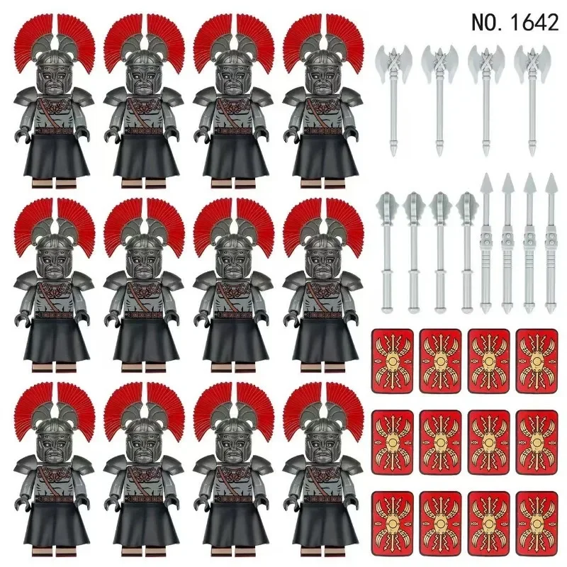 Antike römische Mittelalterritter, Bausteine, Figuren, Spielzeuge, Minifiguren, humanoide Puppen, Spielzeuge, Geburtstagsgeschenke. – Detail 23