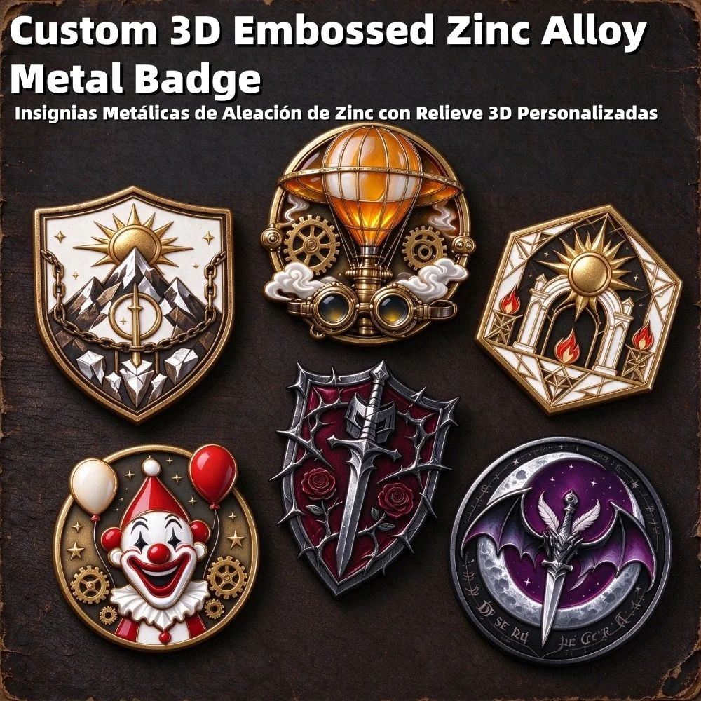 Wholesale Custom Metal Zinc Alloy Embossed 3D Lapel Pin Badge Personalized Enamel Pins Youth Souvenir Collectible Logo Gift