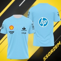 Men Women Scuderia SF F1 Driver Sportswear Short Sleeve T-shirt Oversized Contest Racing Contest Jersey Quick-Drying Training