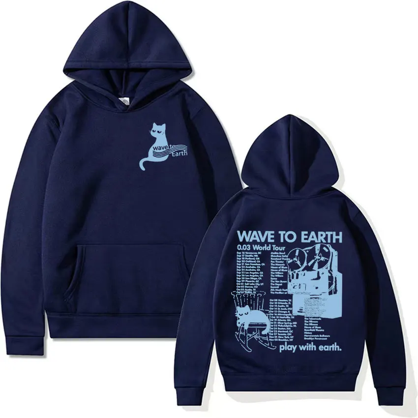 Wave To Earth Cat 0.03 World Tour New Album Hoodies Unisex Harajuku Fashion Aesthetic Sweatshirt Men Autumn Casual Fleece Hoodie