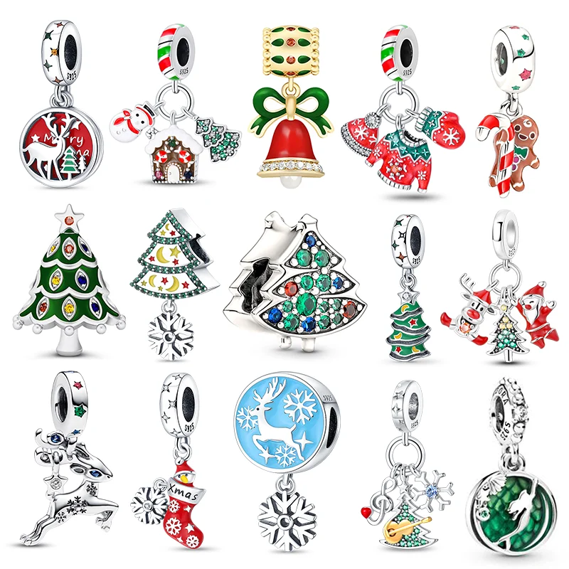 

Original Charms 925 Silver Christmas Series Elk Charm Bead Fits 3mm Original Bracelets For Women DIY Fine Jewelry Gifts Hot Sale
