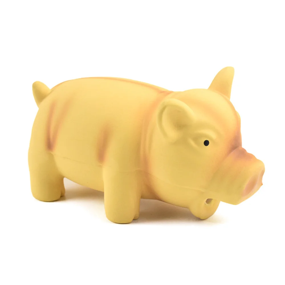 Soft Rebound Pig Doll para animais de estimação, enchimento de algodão, cuidar do cão, melhorar as emoções, cão suprimentos, brinquedos sonoros, brinquedos de animais