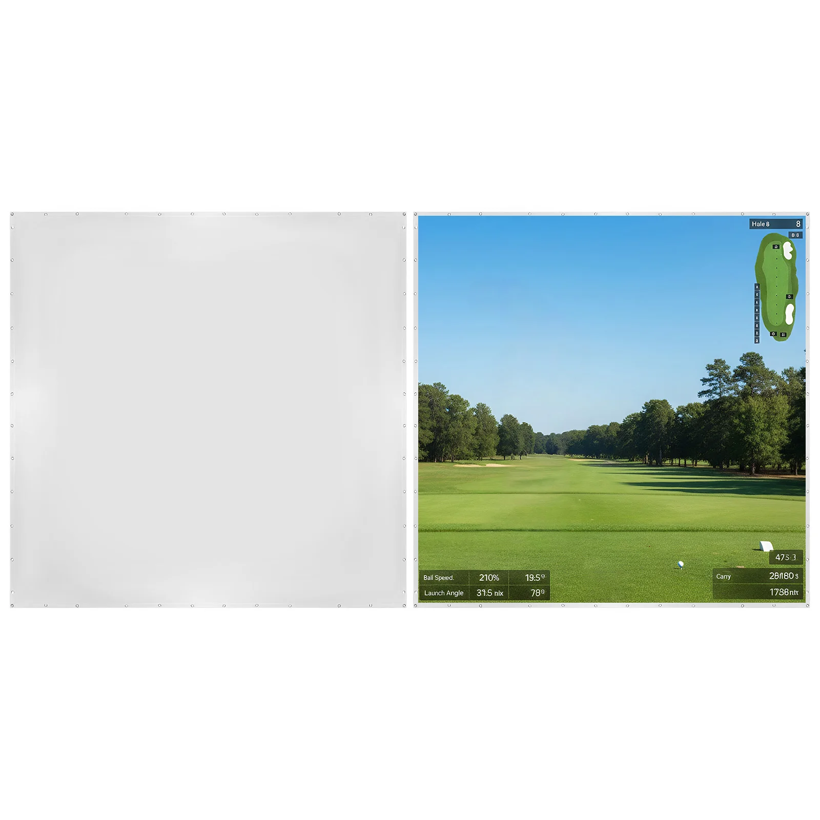 

Golf Simulator Impact Screen Easy To Install Golf Impact Practice Display for Training Indoor/Outdoor