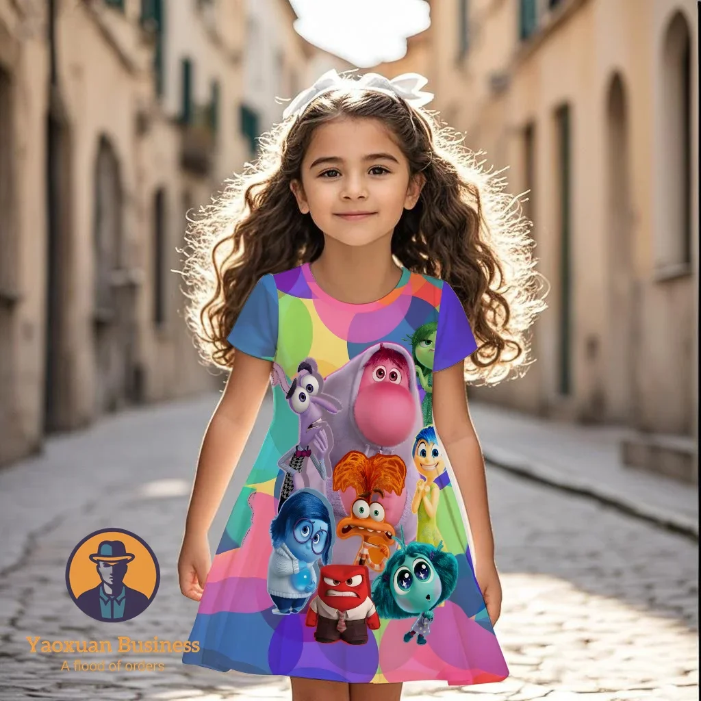 

Детское подростковое 3D платье для девочек с мультяшным принтом, летняя новинка, бестселлер, модная мода