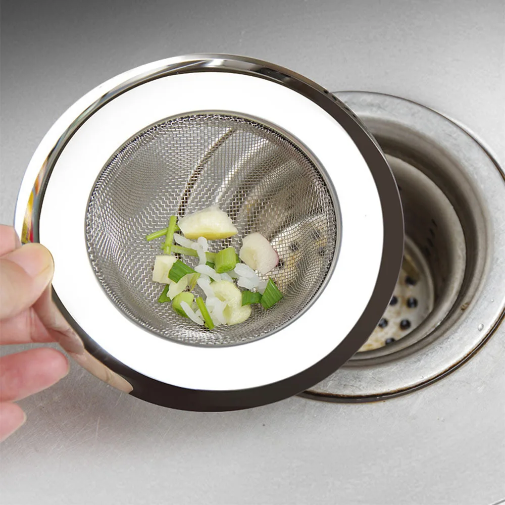 Kitchen Metal Sink Strainer Floor Drain Stainless Steel Bathtub Hair Catcher Stopper Shower Drain Hole Filter Trap