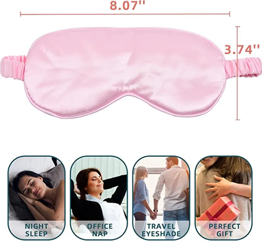 Imitated Silk Eye Mask for Sleeping Breathable Eyeshade Cover Sleeping Mask for Travel Nap Soft Comfort Blindfold Night Eyepatch