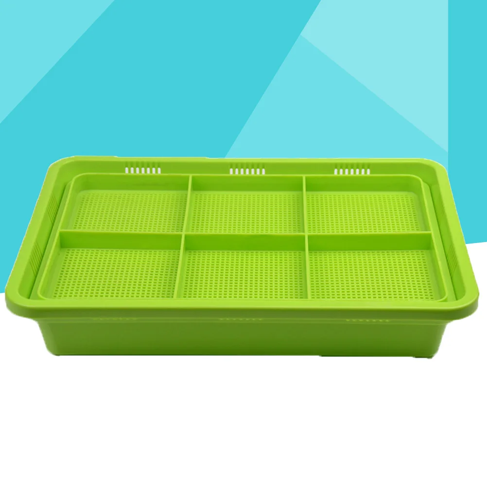 

Двухслойный лоток для проращивания без почвы из полипропилена, для выращивания зелени, фруктов и овощей, 32x22 см, зеленый