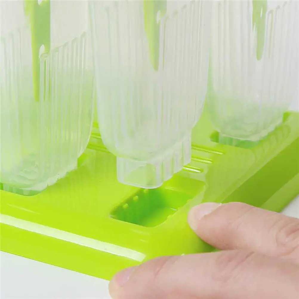 6Pcs Ice Mold Ice Pop Box Green Environmentally Friendly Reusable Non Toxic DIY Ice Cream Mold Ice Pop Maker