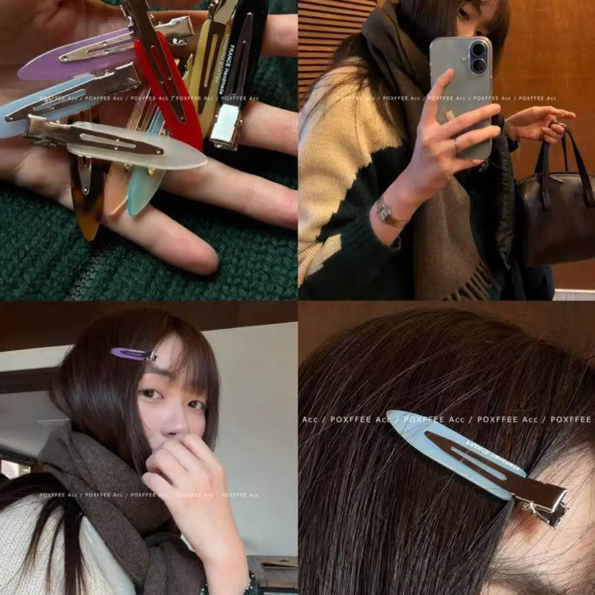 Hair Clips No Crease Slim Korean Style Adorable Practical for Makeup Side Bangs Styling Ladies Teens Sturdy Plastic Holders