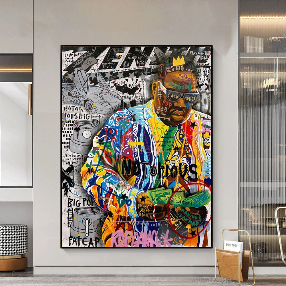 Street Graffiti Abstract 2PAC Rap Singer Wall Art Poster Prints Home Decor Canvas Painting Living Room Decoration Mural Pictures