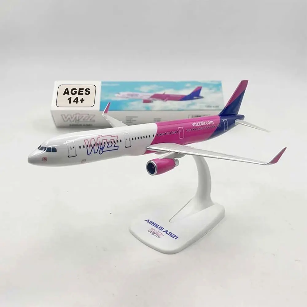 20cm Wizz Air For Airbus A321 1/200 Diecast Aircraft Prebuilded Model Plane Model Building Kit