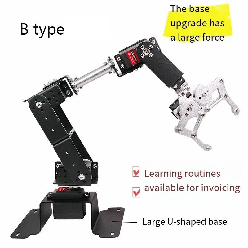 6 dof مجموعة روبوتات ، مناور روبوت تعليمي ، ذراع سبيكة معدنية سيرفو mg996 لروبوت اردوينو ، مجموعة diy قابلة للبرمجة