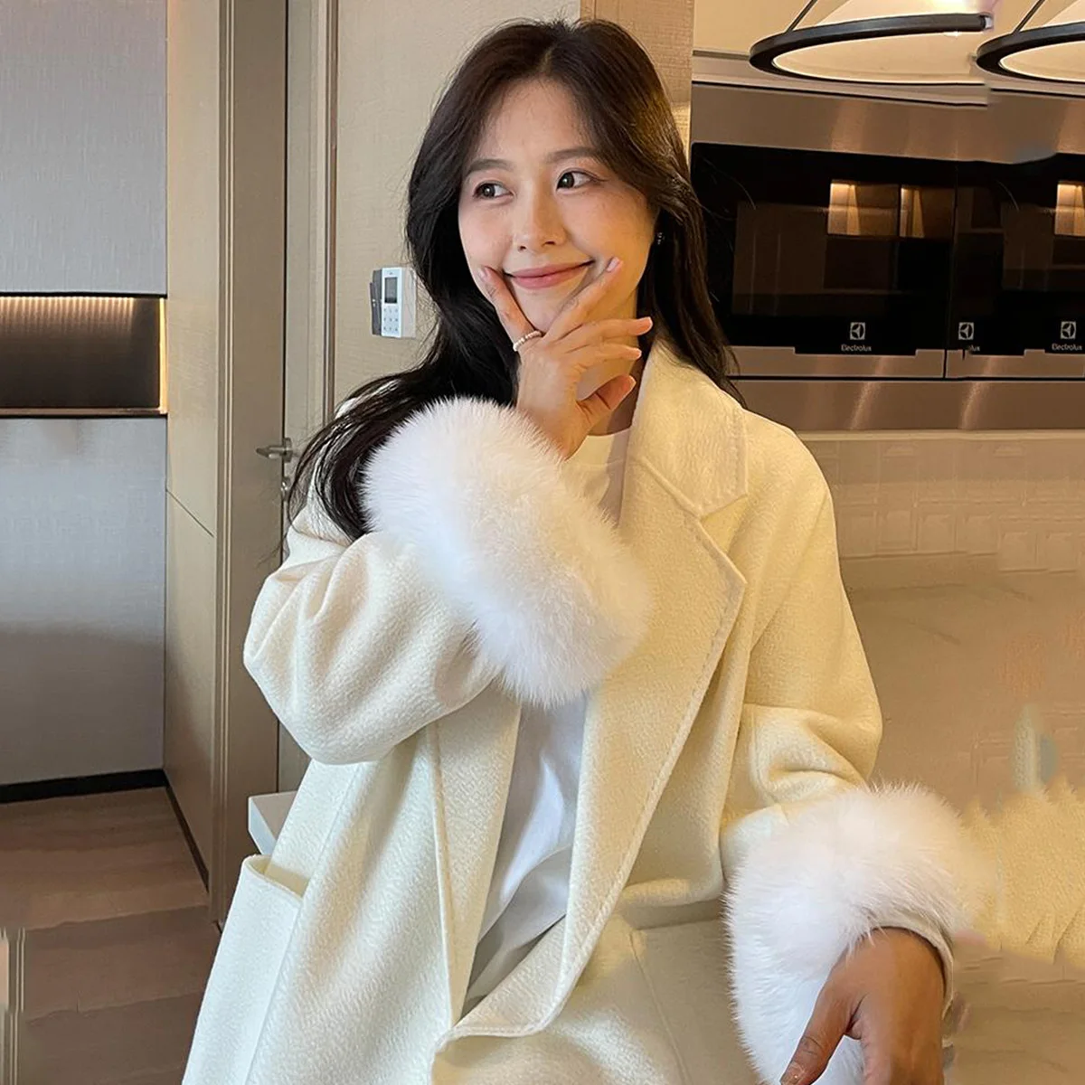 

FEIMANYUAN женские натуральные лисьи меховые женские манжеты зимние теплые рукава на запястье из натурального лисьего меха модный аксессуар для женщин