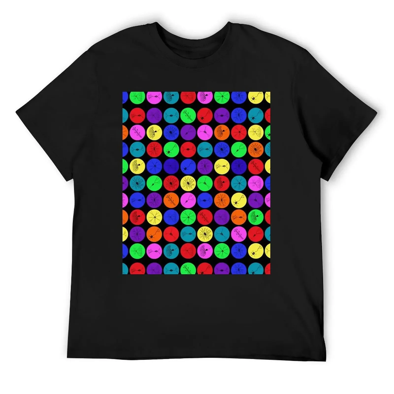 

Black Neuron Dots T-Shirt vintage t shirts boys whites plus size tops T-shirts oversize fruit of the loom mens t shirts