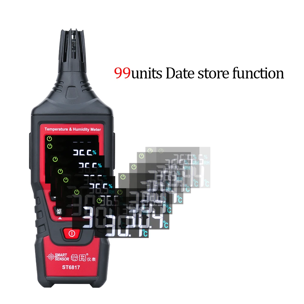 Medidor Digital de humedad y temperatura, termómetro interior para el hogar, higrómetro, pirómetros de mano, Detector de medidor de humedad