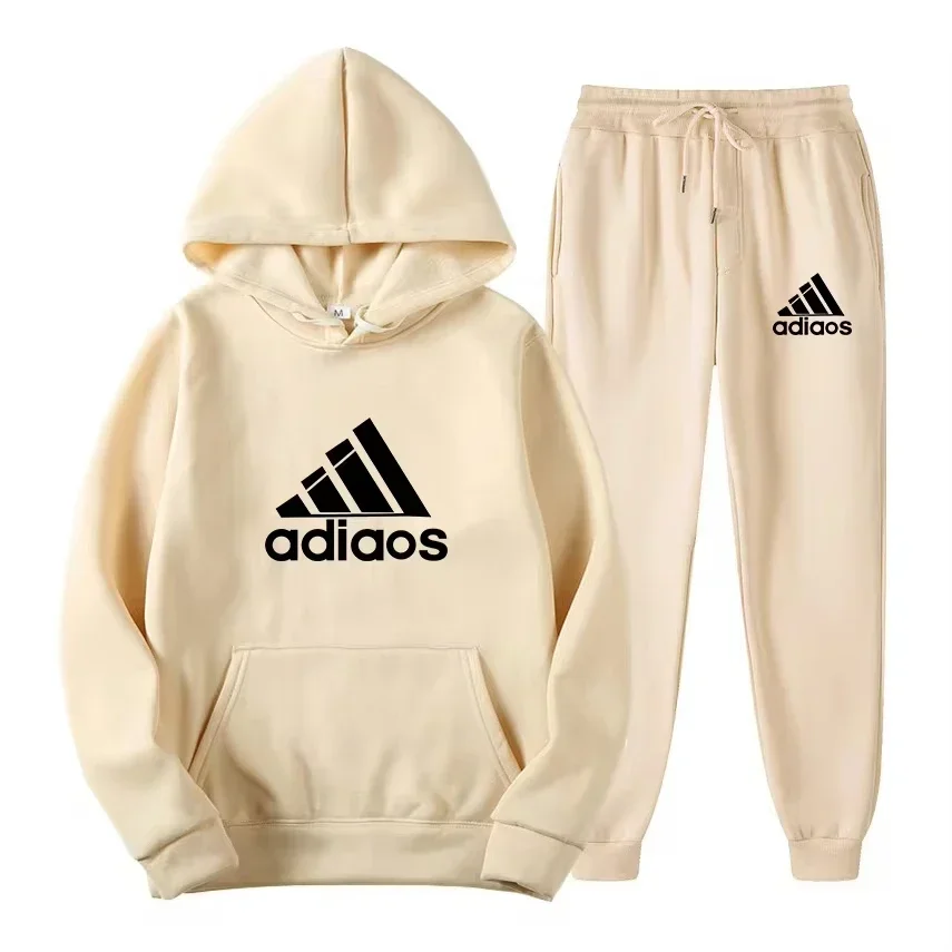 2025 Autumn-Winter Warmth-Enhanced Comfortable Leisure Fitness Sports Set: Two-piece set including hooded sports shirt and joggi - Image 4