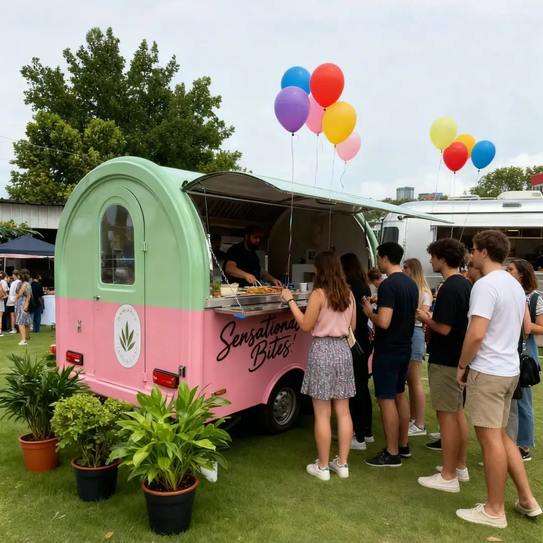 

Stainless Steel Mobile Food Trailer for Sale Wholesale Price Ideal for Catering And Food Trucks Kitchen Equipment Included