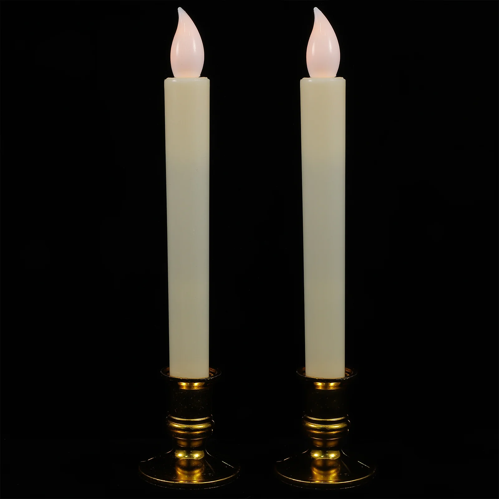 Bezpłomieniowe świece na baterie Led Ciepłe knotowe światło Tealight Ślubne dekoracje świąteczne Zewnętrzna złota podstawa
