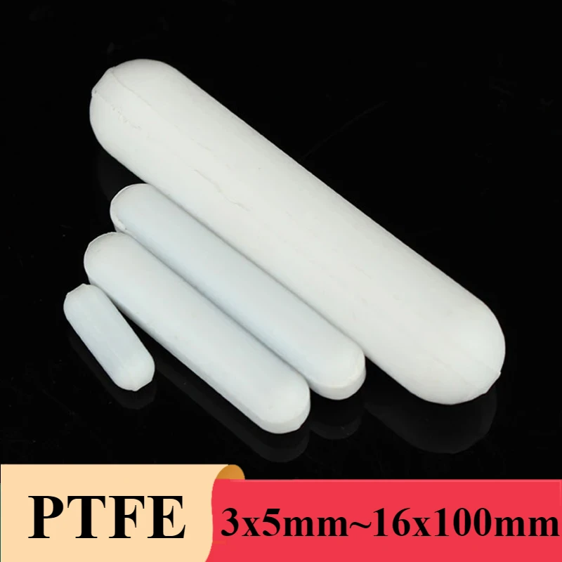 

1/5/10/20/50Pcs PTFE Magnetic Stirrer Stir Bar Type C Magneton Stirring Mixer White Spin Bars Olive Shape 3x5mm-16x100mm