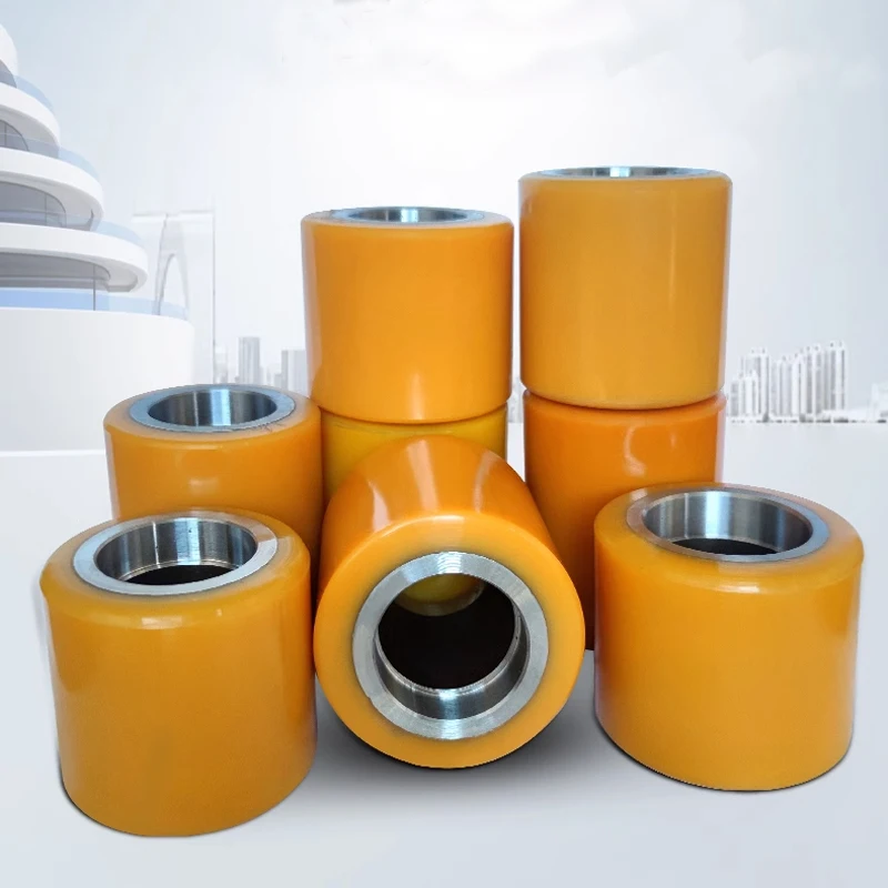Forklift polyurethane wheel steel core pallet pallet nylon universal castor 80*60/47