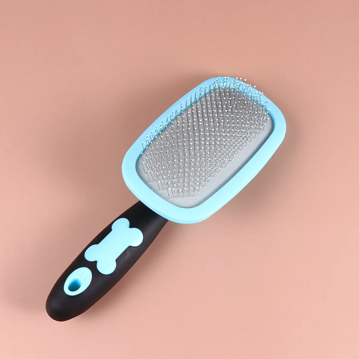 Rotatable Pet Massage Comb Large Blue Stainless Steel Grooming Cleaning Tool for Dog Cat Removes Tangles Knots Dander Loose Hair