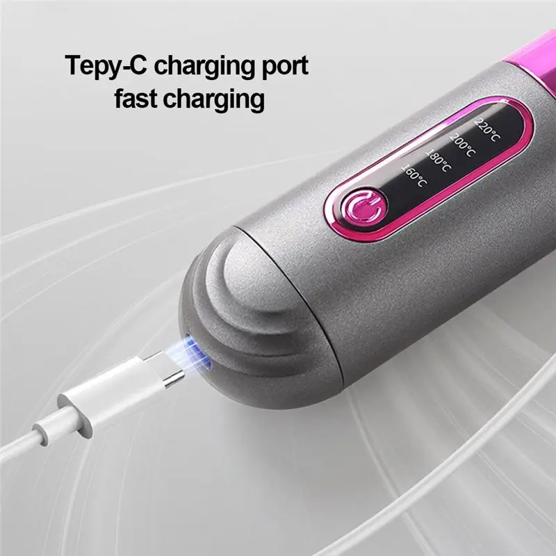 AA20- Hair Straightener Brush Ionic Curling Iron Fast Heating Adjustable Temp Portable Travel Beauty Styling Tool For Wom