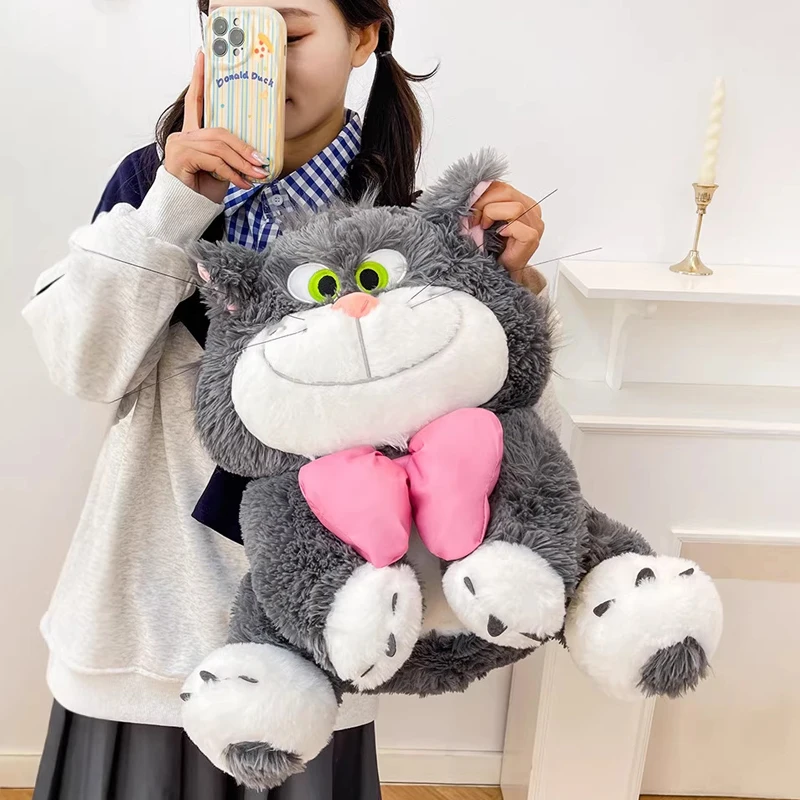 Pluszaki Kot Lucyfer Disney The Aristocats 30-80cm, pluszowe zabawki z kreskówek, anime, poduszka urodzinowa, lalka, wypchany prezent dla dzieci na Boże Narodzenie