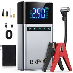 BRPOM Portable Car Starter with Air Compressor 150 PSI 7500A Starter 12V Car Battery Starter Box Car Battery Jumper Starter