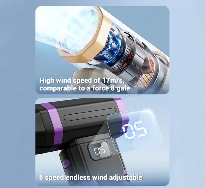 

4700000rpm Turbo jet fan Portable Turbo Handheld Fan,5 Gear Winds Speeds Adjustable,Rechargeable Battery Powered Outdoor Camping
