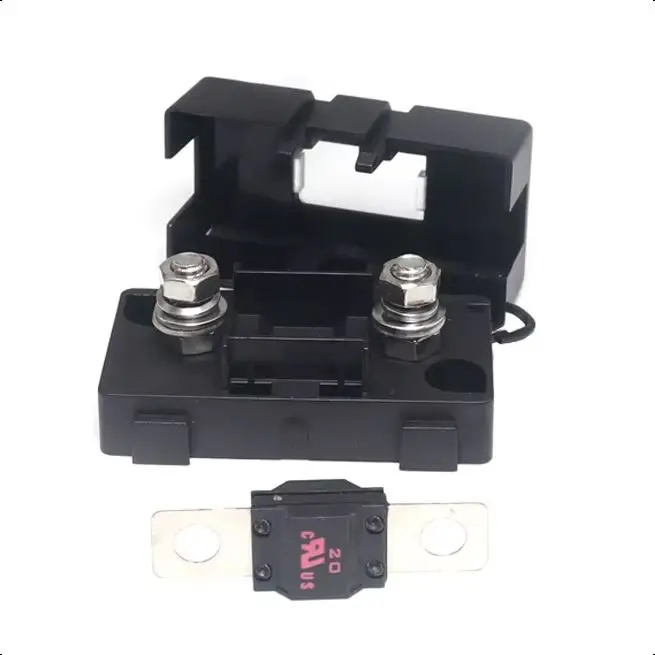 【1Set】Trumpet Fork Plug Fuse 32V 20A 30A 40A 50A 60A 70A 80A 100A 125A 175A 200A Bolt Fixed Insurance Film+ANS-8 Safety Plate