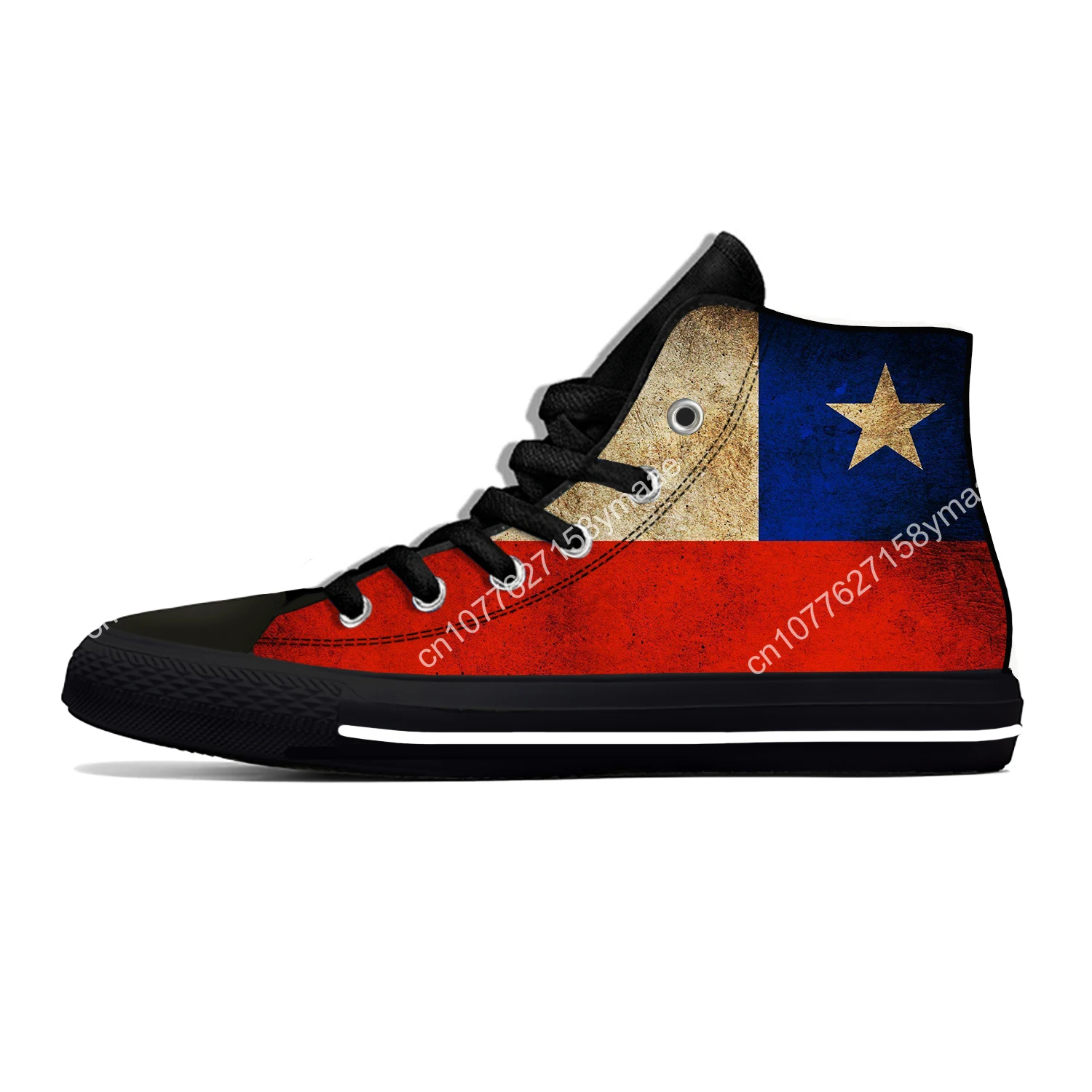 Hot Chilean Flag Chile Patriotic Cool Breathable Casual Shoes High Top Lightweight Summer Classic Board Shoes Men Women Sneakers