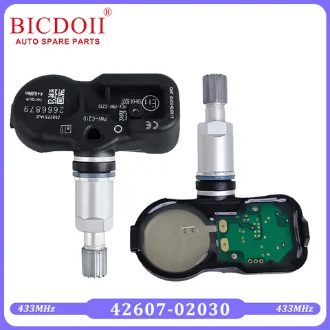 For 2012-2023 Tire Pressure Sensor Toyota 86 Corolla RAV4 Yaris Camry Auris Alphard Highlander 433MHz TPMS PMV-C210 42607-02030