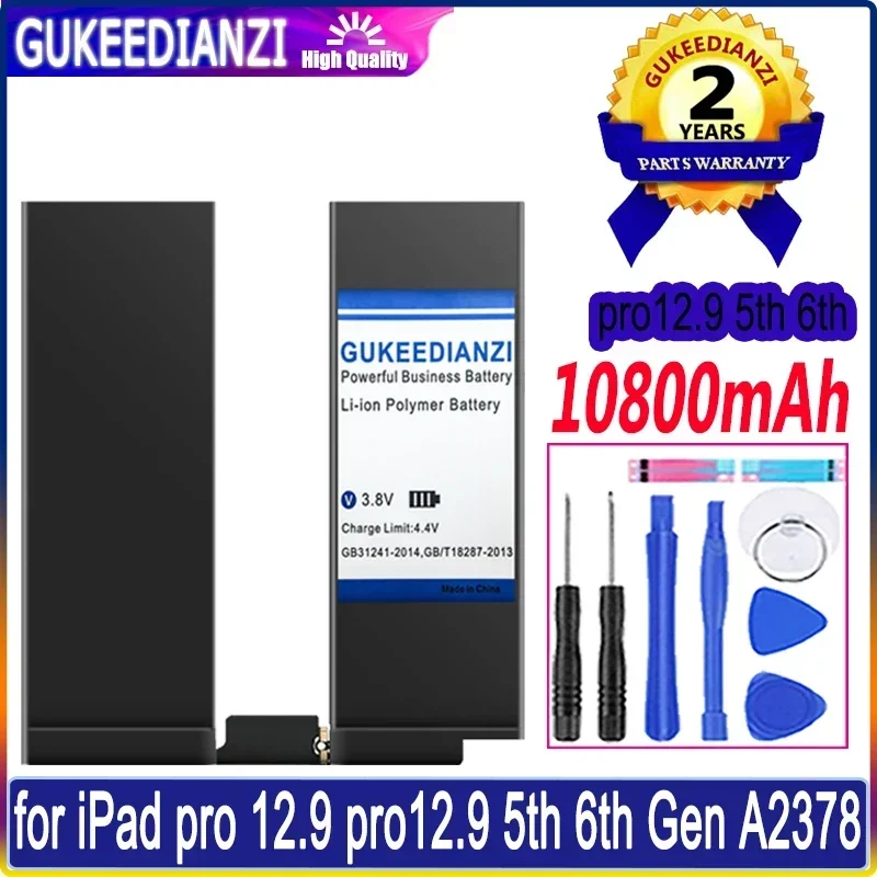 GUKEEDIANZI Battery 10800mAh/15000mAh for iPad pro 12.9 pro12.9 2nd 3rd 3 Gen 4th 5th 6th A2378 A2461 A2379 A2462 2022 2021