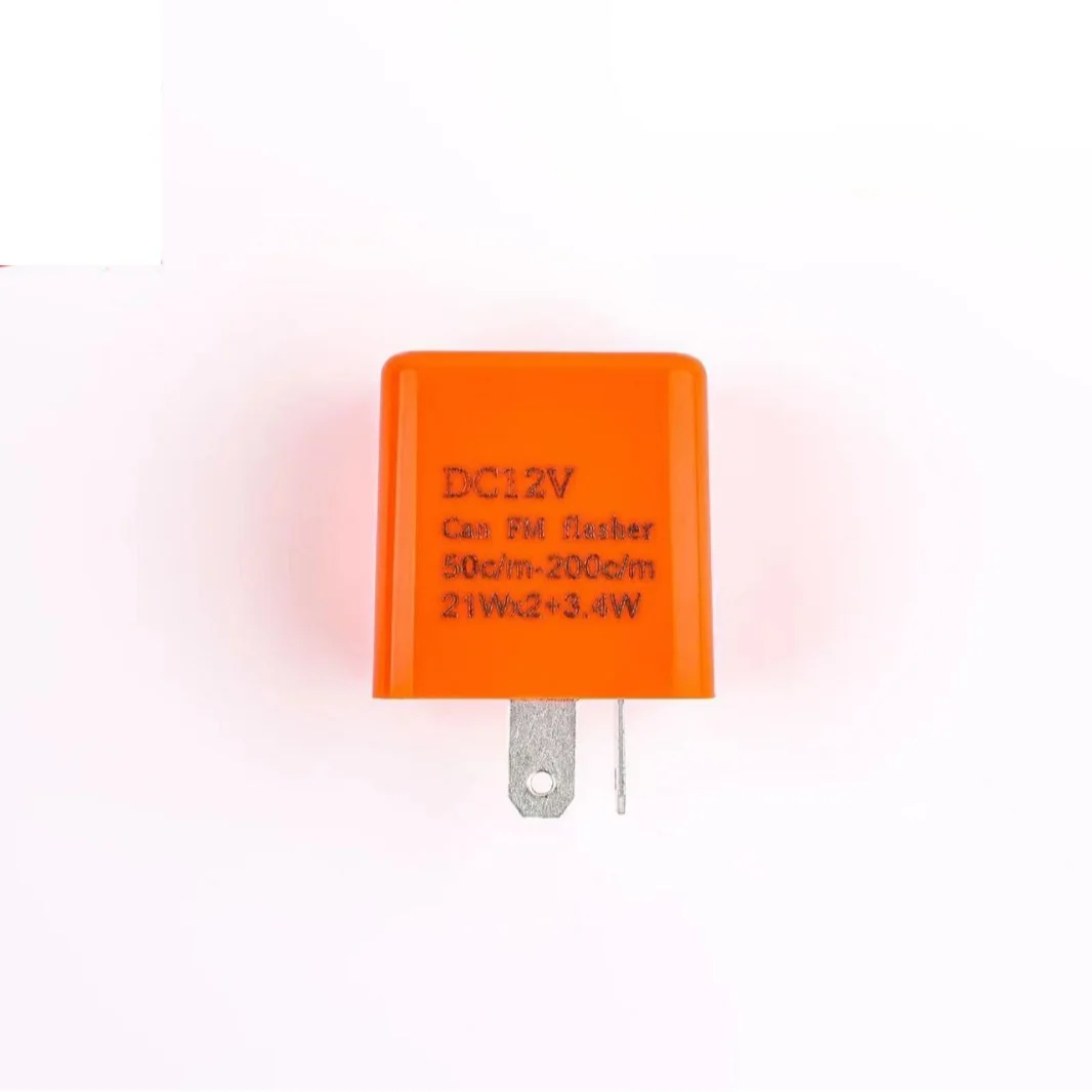 12V 2 Pin Adjustable Speed LED Flasher Relay for Motorcycle Turn Signal Indicator Universal Replacement