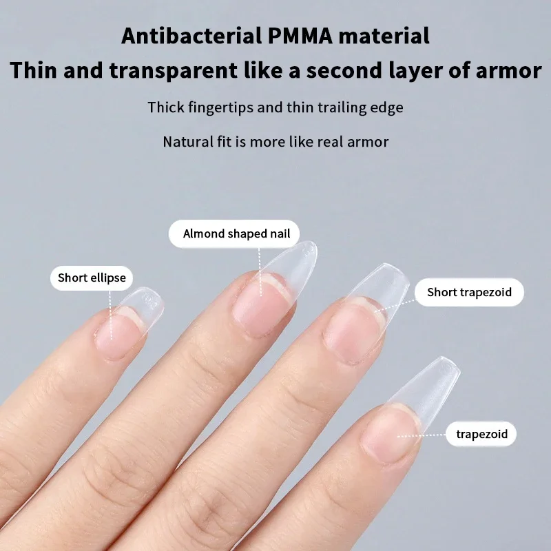 100pcs/box Matte Fake Nails NO Polishing Press On False Nails Medium Short Design High Matt Soft Gel Nail Tips For Extension