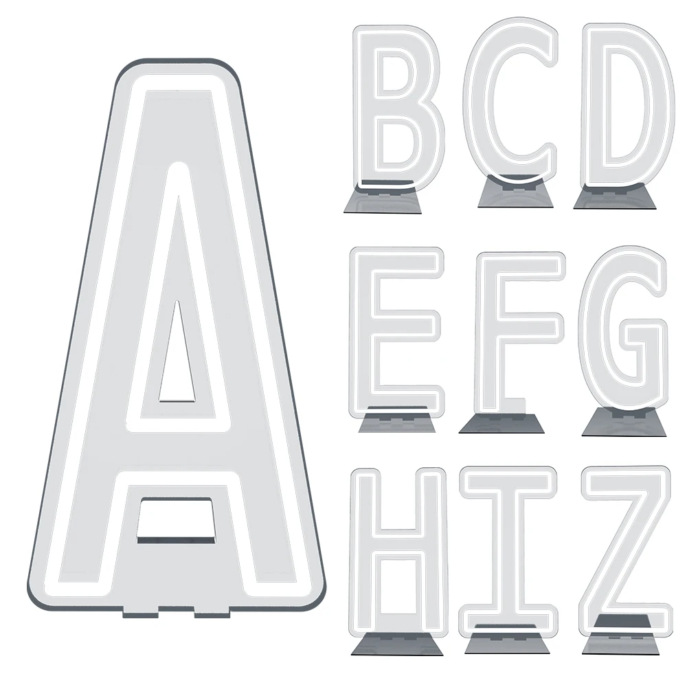 Imagem -04 - Baby Large Letter Light Sign 30in Inglês Abc Base Regulável para Todos os Tipos de Loja de Festa Decoração de Eventos