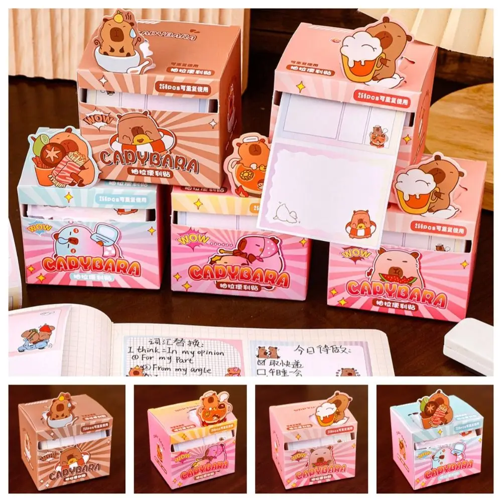 

To Do List Capybara Pulling Sticky Note Adhesive Labels Decorative Capibra Message Paper Notepads Self-Stick Kapibara Memo Pad