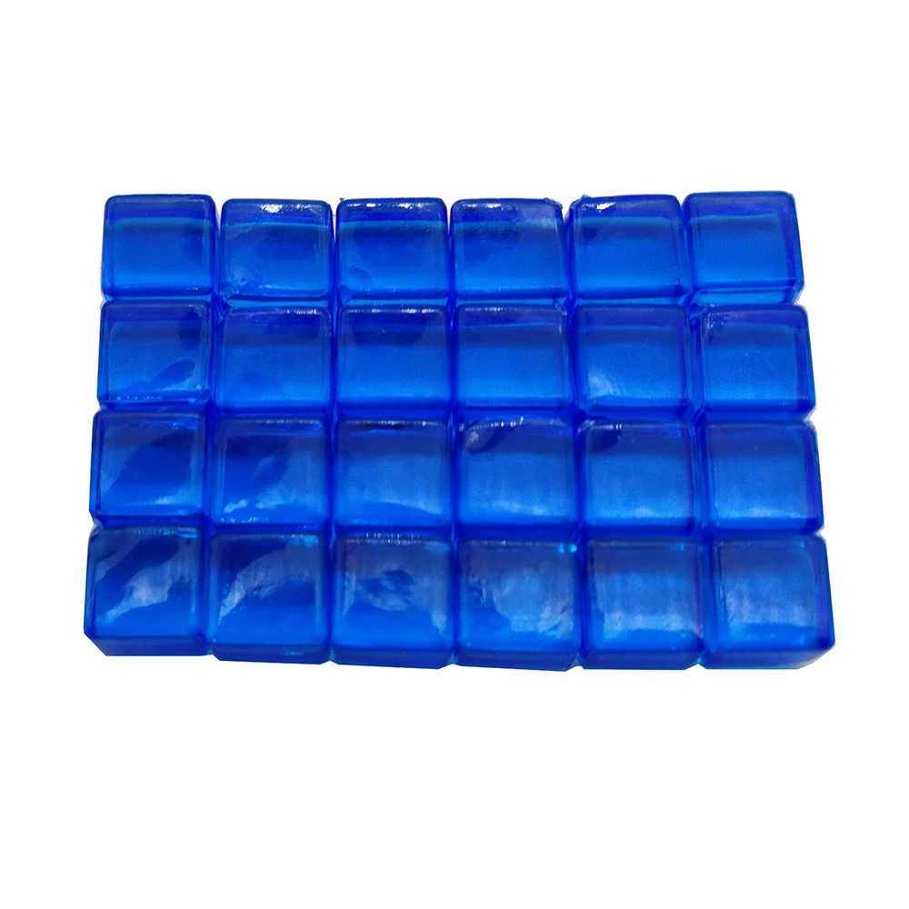 50Pcs/set 8mm Transparent blue Cubes  With Right Angle Sieve For Puzzle Board Games