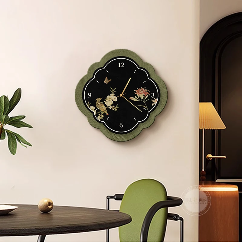 منتصف القرن نمط الإبداعية ساعة حائط الشمال بسيط غرفة المعيشة الراقية ساعة حائط الفرنسية الرجعية ديكور المنزل Duvar Saati FYWC