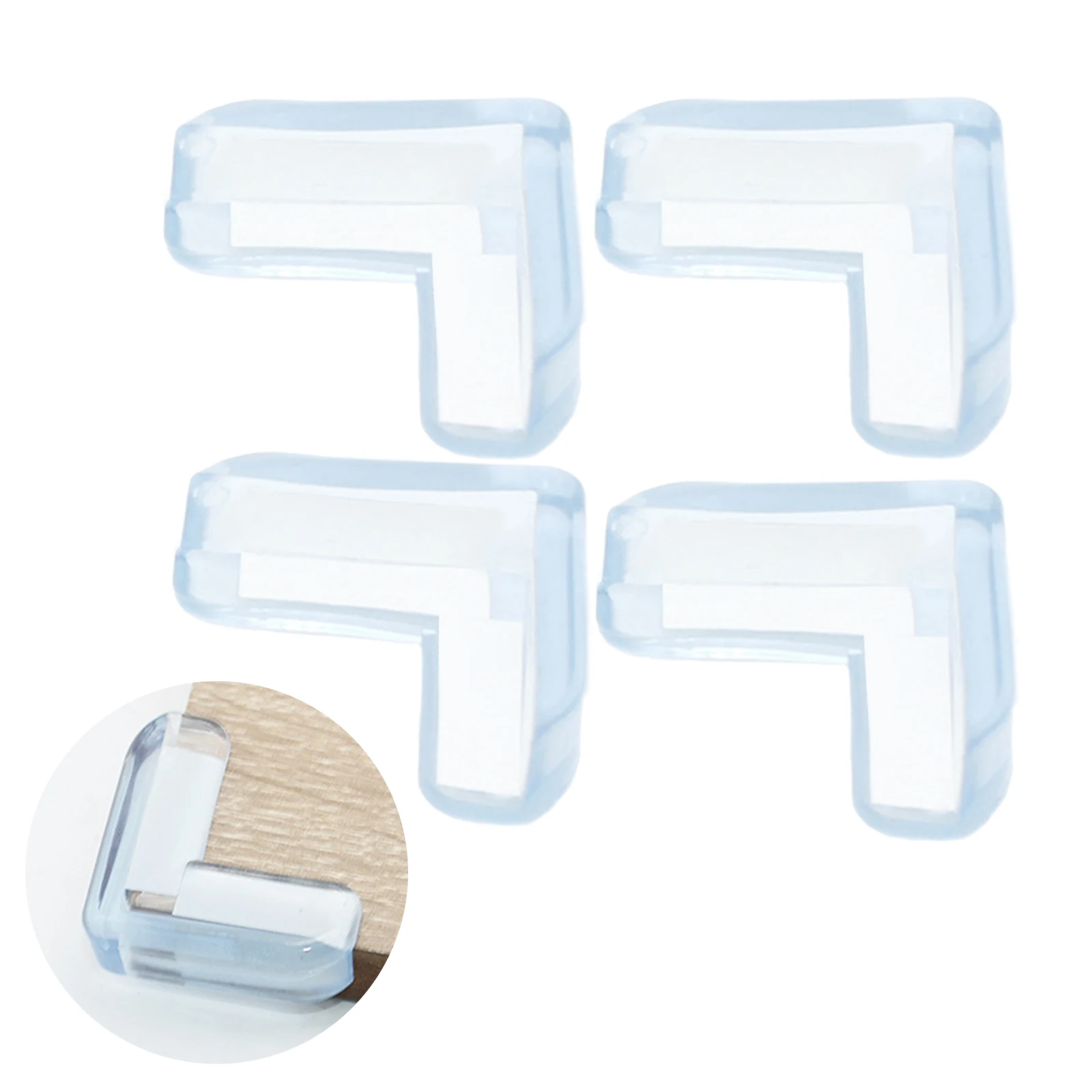 4Pcs 40*40mm Transparent Table Corner Protector Table Corner Protection Children Anticollision Edge Guards Cover for Kids