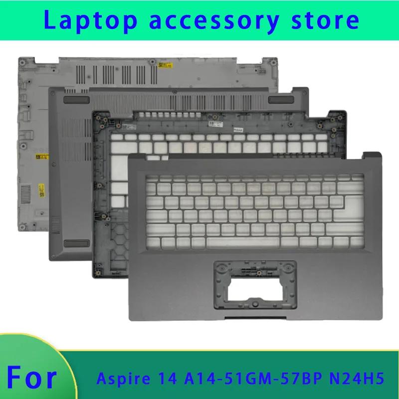 convient-pour-la-serie-d'ordinateurs-portables-aspire-14-a14-51gm-57bp-n24h5-ecran-lcd-repose-paume-coque-inferieure-grise