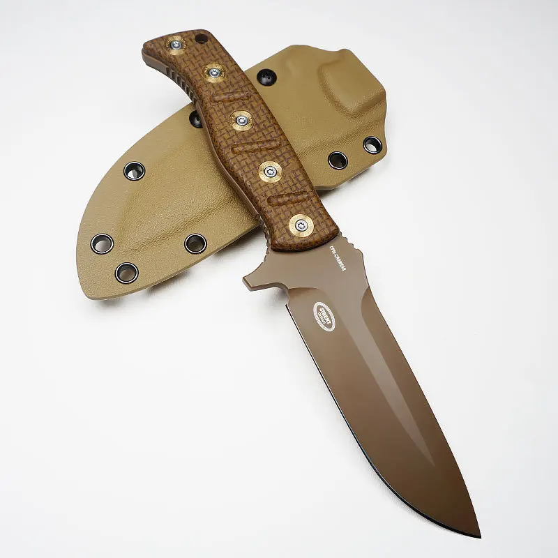 BM375 고정날 고품질 사냥 생존 도구, 두꺼운 일체형 킬 캠핑 전술 K 칼집