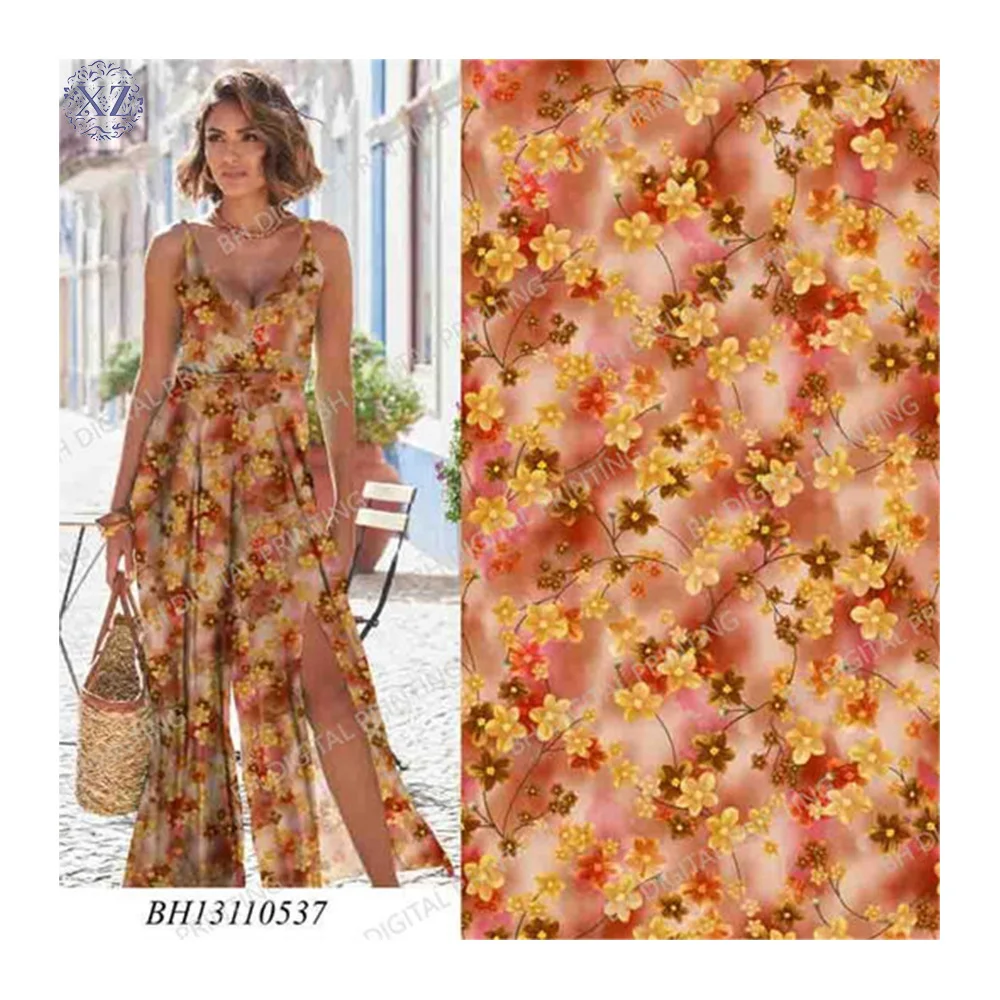 

Factory Bulk Wholesale Floral Pattern Custom Fabric Printing Woven 100 Cotton Printed Poplin Fabric For Dress